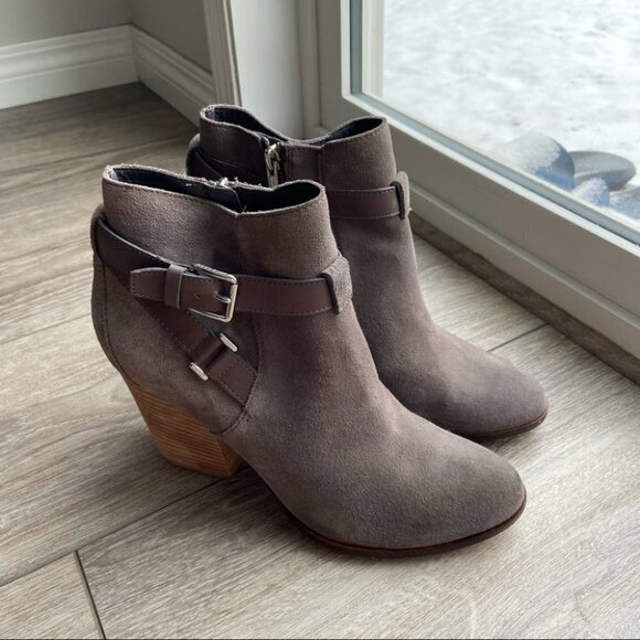 Cole Haan Minna Suede Leather Ankle Bootie - Picture 3 of 16